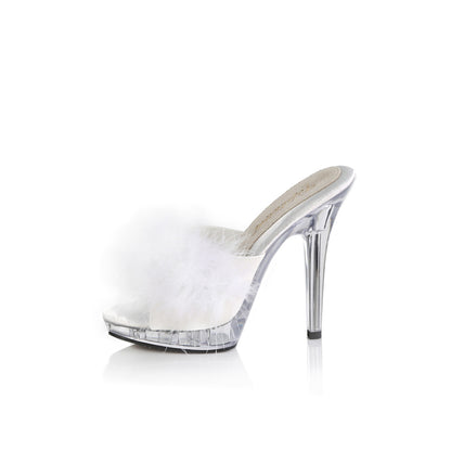 Fabulicious Sandali da donna LIP-101-8 Wht Satin-Fur / CLR