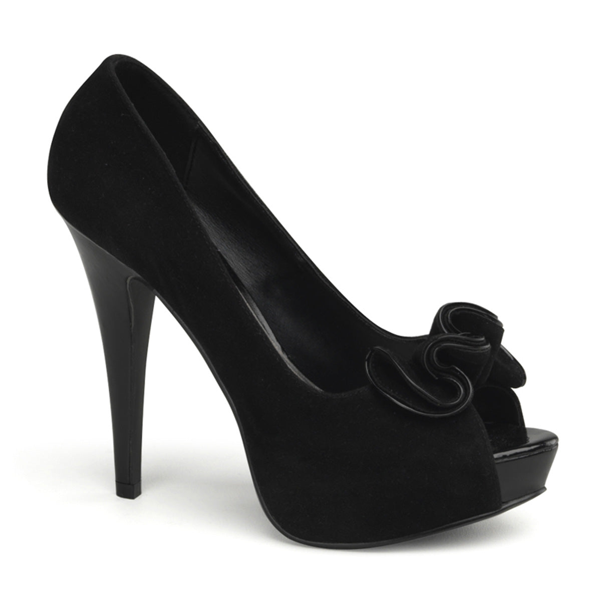 Pin Up Couture Womens Pumps LOLITA-10 Blk Suede Pu