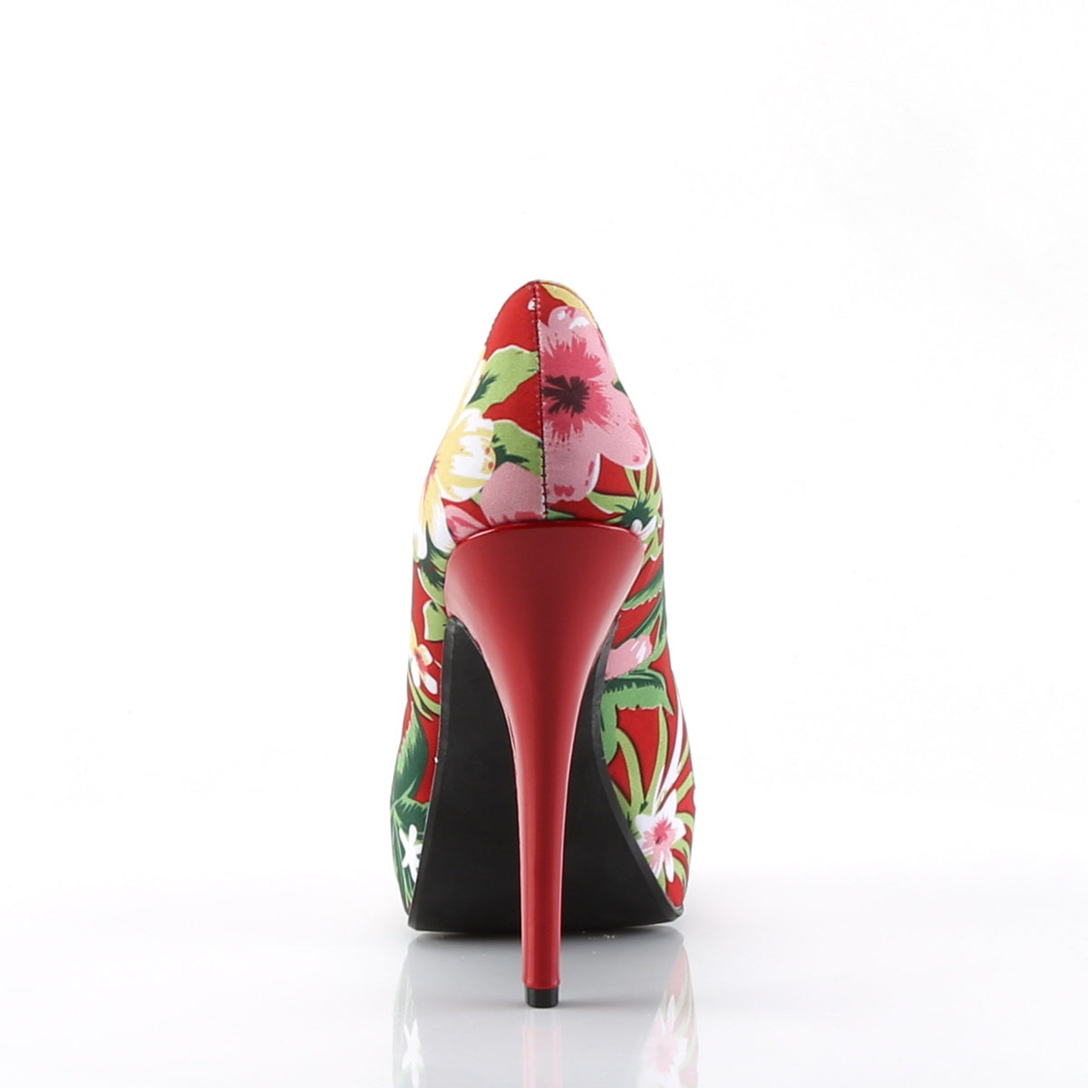 Pin Up Couture Pompe da donna LOLITA-11 Tessuto stampa floreale rosso