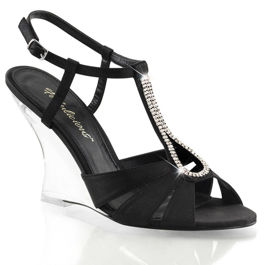 Fabulicious Sandali da donna LOVELY-420 Blk Satin / CLR