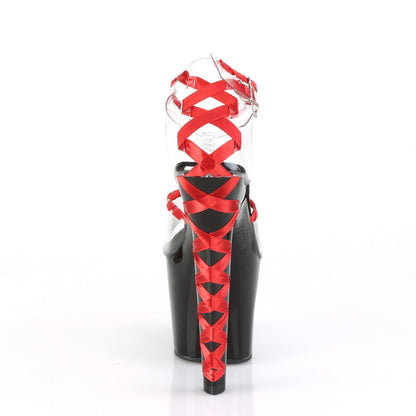 Pleaser Sandali da donna LOVESICK-712 CLR-RED / BLK-RED