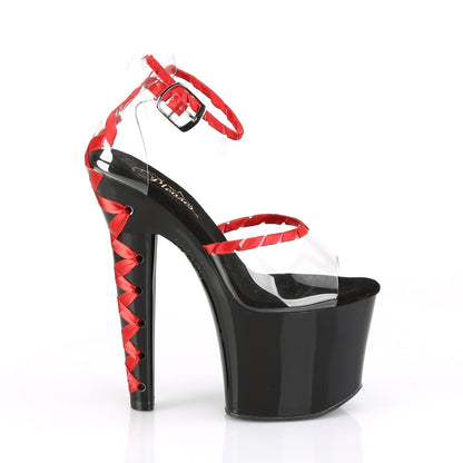 Pleaser Sandali da donna LOVESICK-712 CLR-RED / BLK-RED