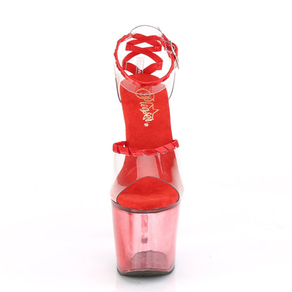 Pleaser Sandali da donna LOVESICK-712T CLR-RED / FADED rosso