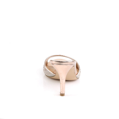 Fabulicious Pompe da donna LUCY-01 tessuto in maglia glitter oro