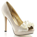 Fabulicious Womens Pumps LUMINA-42 Champagne Satin