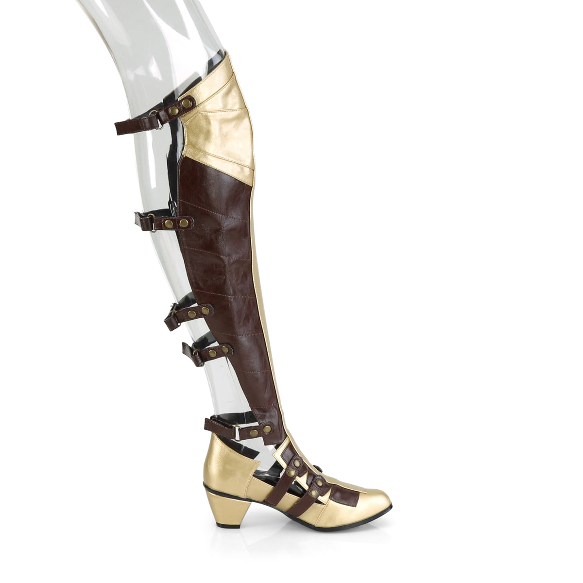 Funtasma Stivali da donna MAIDEN-8830 PU Brown-Gold