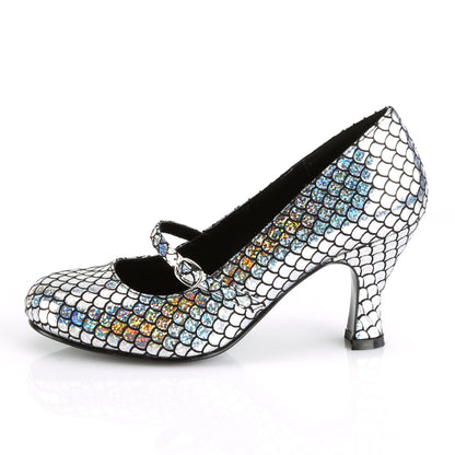 Funtasma Womens Pumps MERMAID-70 Silver Hologram Pu
