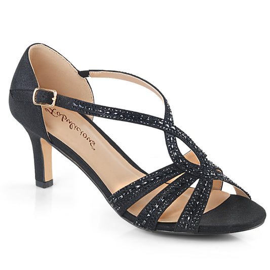 Fabulicious Pompe da donna MISSY-03 tessuto scintillante BLK