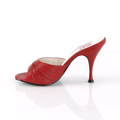 Pin Up Couture Womens Pumps MONROE-01 Red Faux Leather