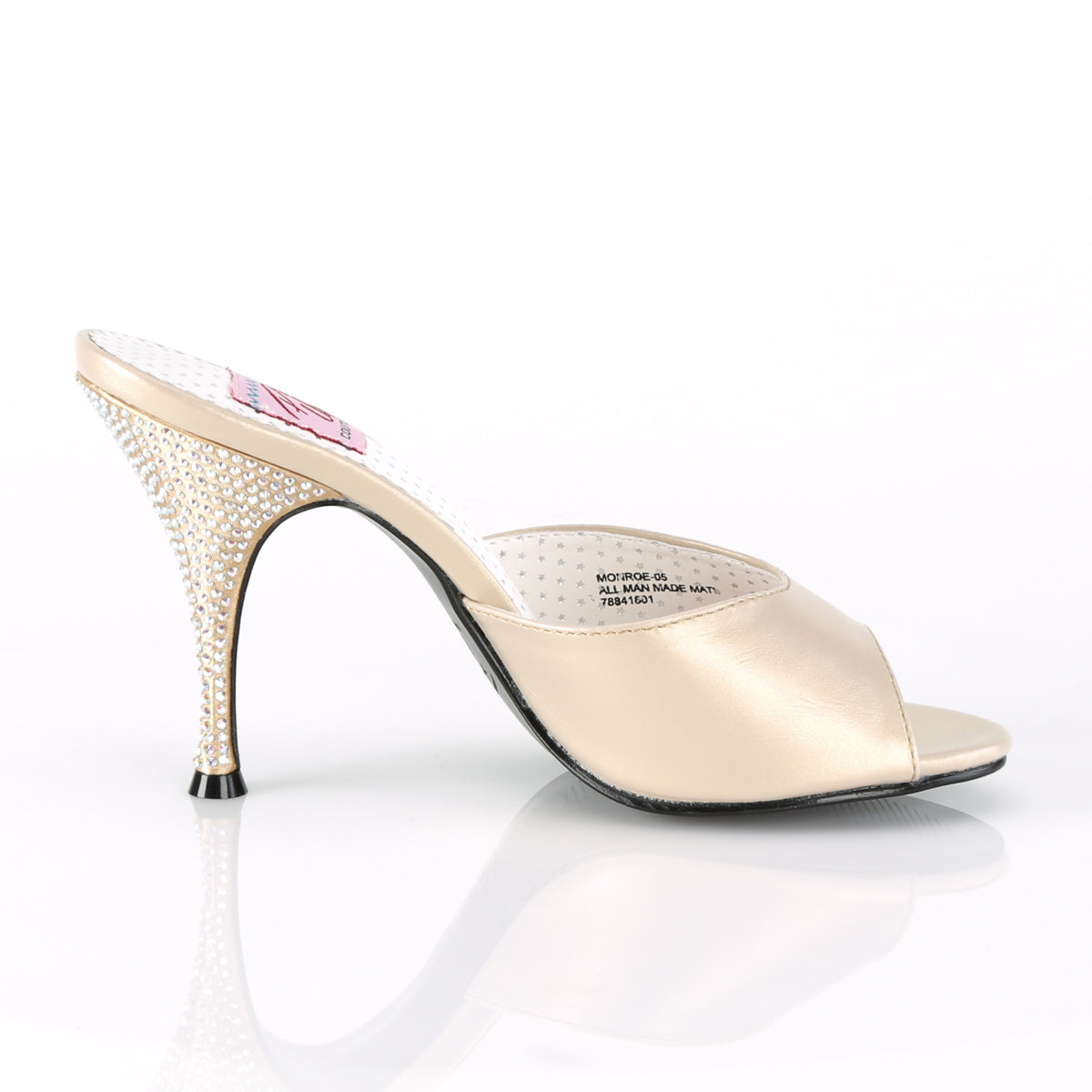 Pin Up Couture Pompe da donna MONROE-05 cel-cuoio di champagne