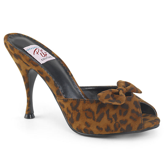 Pin Up Couture Pompe da donna MONROE-08 Tessuto stampa leopardo