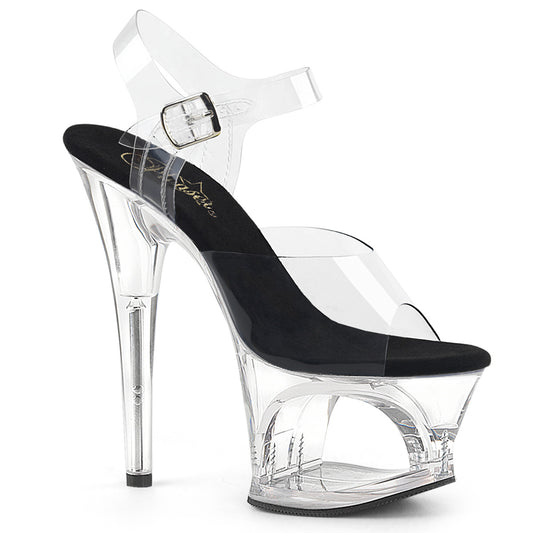Pleaser Sandali da donna MOON-708 CLR-BLK / CLR