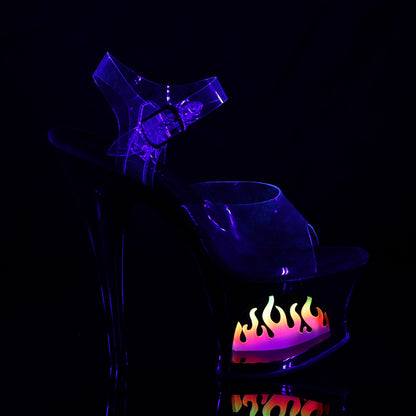 Pleaser Sandali da donna MOON-708FLM CLR / BLK-Ombre