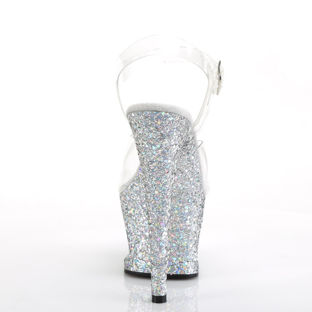 Pleaser Sandali da donna MOON-708LG CLR / SLV multi glitter
