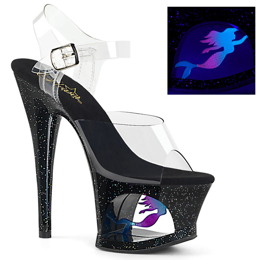 Pleaser Womens Sandals MOON-708MER Clr/Blk