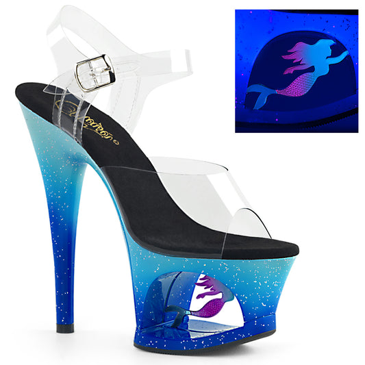 Pleaser Sandali da donna MOON-708mer CLR / Blue Ombre