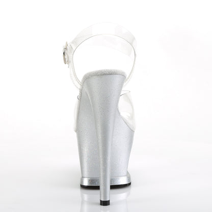 Pleaser Sandali da donna MOON-708 mg CLR / SLV