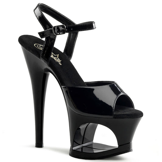 Pleaser Sandali da donna MOON-709 BLK / BLK