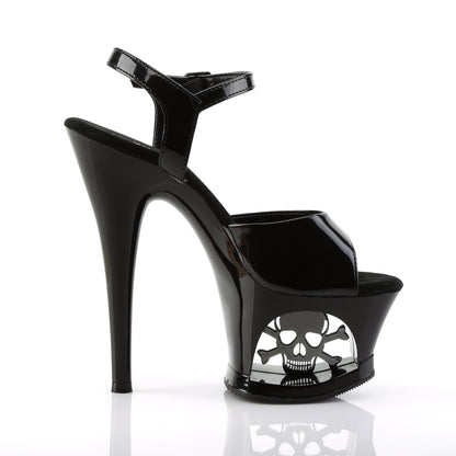 Pleaser Womens Sandals MOON-709SK Blk/Blk-Pewter