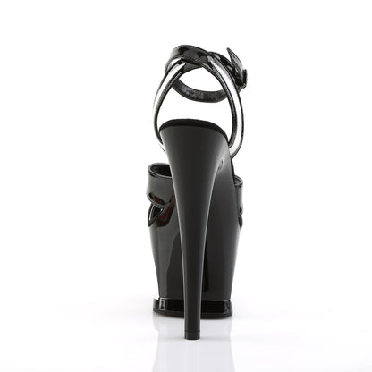Pleaser Sandali da donna MOON-728 BLK-WHT Pat / BLK