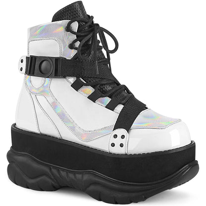 DemoniaCult Stivali da uomo NEPTUNE-181 wht vegan in pelle multi