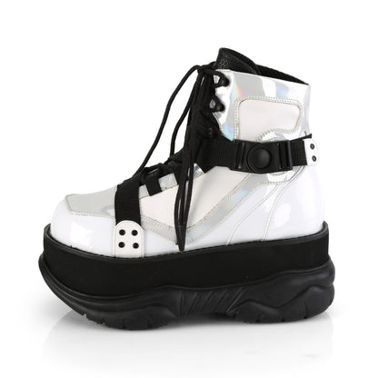 DemoniaCult Stivali da uomo NEPTUNE-181 wht vegan in pelle multi