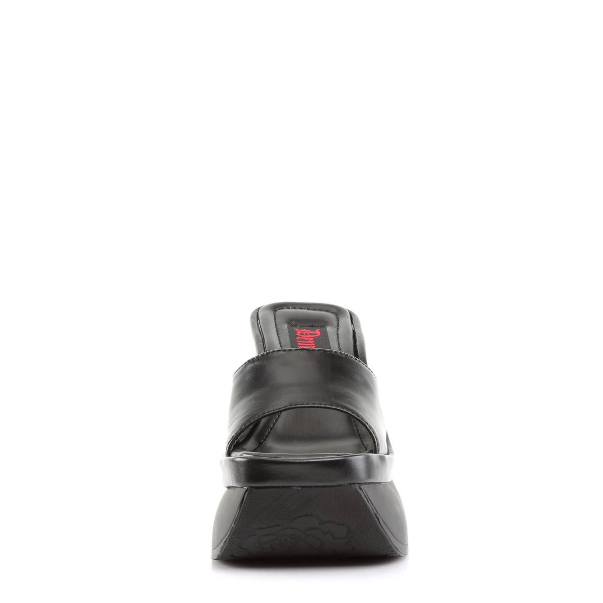 DemoniaCult Sandali femminili PACE-01 pelle vegana BLK