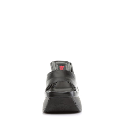 DemoniaCult Sandali femminili PACE-01 pelle vegana BLK