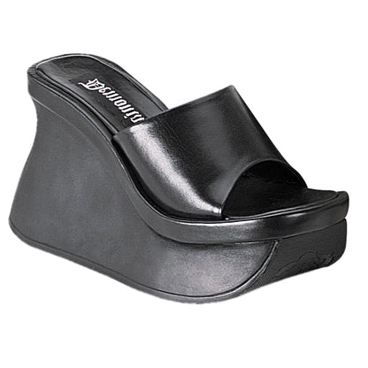 DemoniaCult Sandali femminili PACE-01 pelle vegana BLK