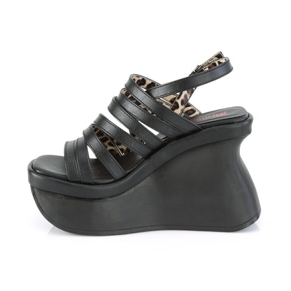 DemoniaCult Sandali femminili PACE-33 pelle vegana BLK