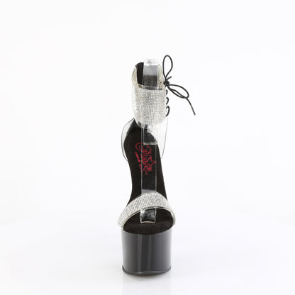 Pleaser   PASSION-727RS Clr-Blk/Blk
