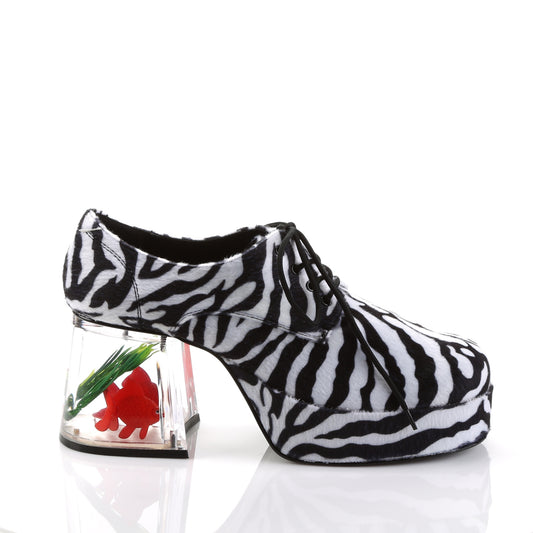 Funtasma Scarpa bassa da uomo PIMP-02 Pelliccia Zebra.