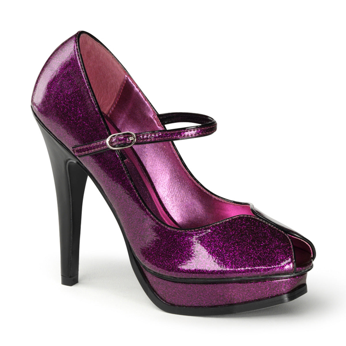 Pin Up Couture Pompe da donna PLEASURE-02g PAT di GLTR perlato fucsia