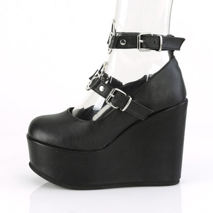 DemoniaCult Pompe da donna POISON-99-1 in pelle vegana BLK