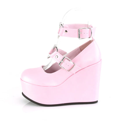 DemoniaCult Womens Pumps POISON-99-2 B. Pink Vegan Leather