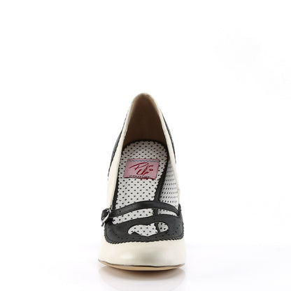Pin Up Couture Pompe da donna POPPY-18 pelle in finta crema nera