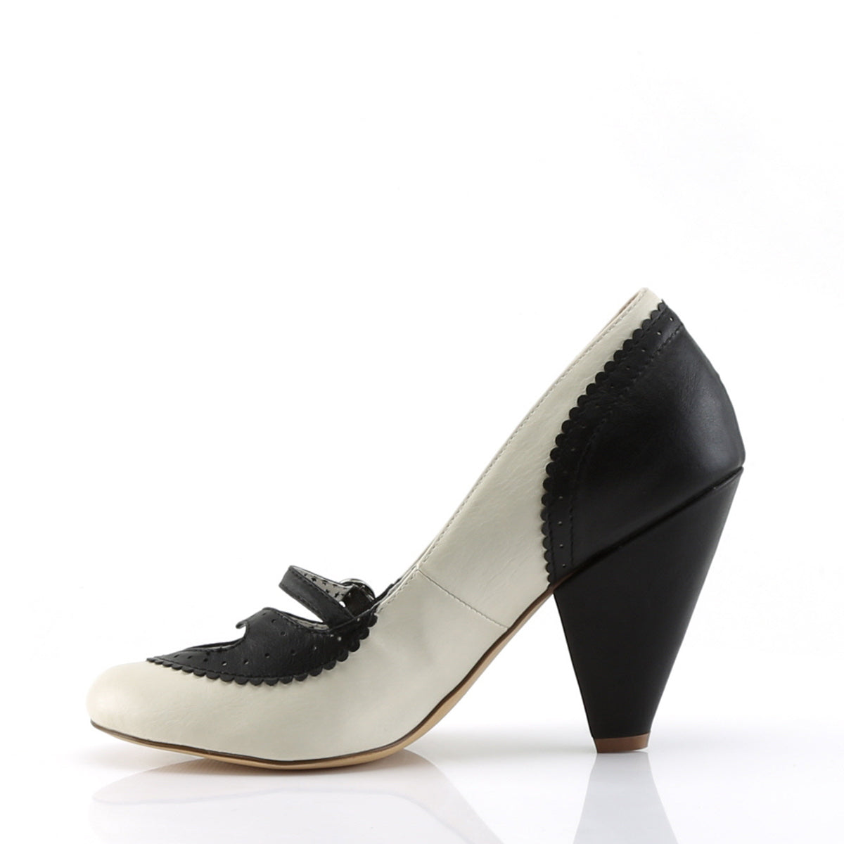 Pin Up Couture Pompe da donna POPPY-18 pelle in finta crema nera