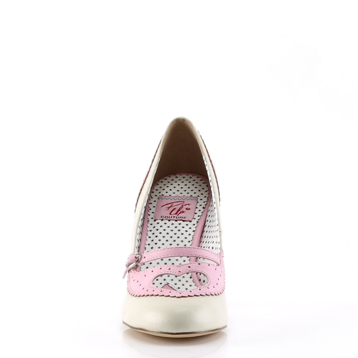 Pin Up Couture Pompe da donna POPPY-18 B. pelle in finta crema rosa