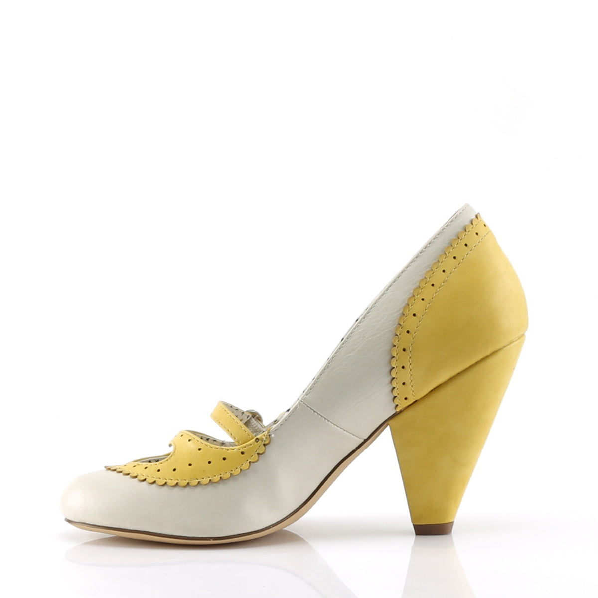 Pin Up Couture Pompe da donna POPPY-18 Giallo-crema in ecopelle