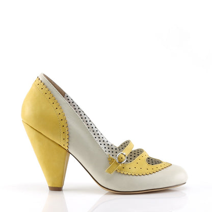 Pin Up Couture Pompe da donna POPPY-18 Giallo-crema in ecopelle