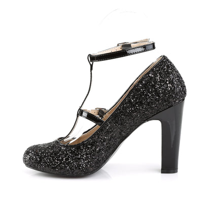 Pleaser Pink Label Pompe da donna QUEEN-01 BLK GLTR-PAT