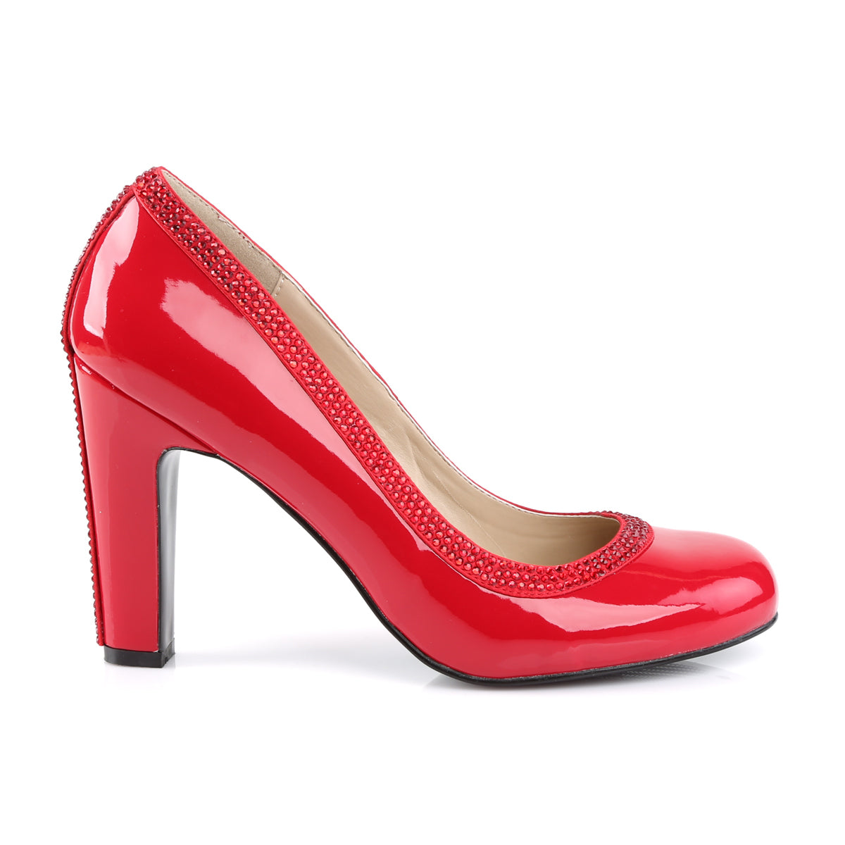 Pleaser Pink Label Womens Pumps QUEEN-04 Red Pat