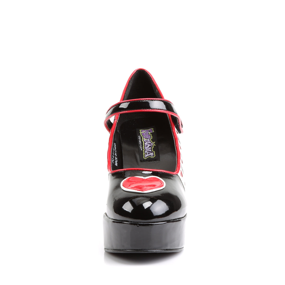 Funtasma Pompe da donna Queen-55 BLK-WHT-RED PAT