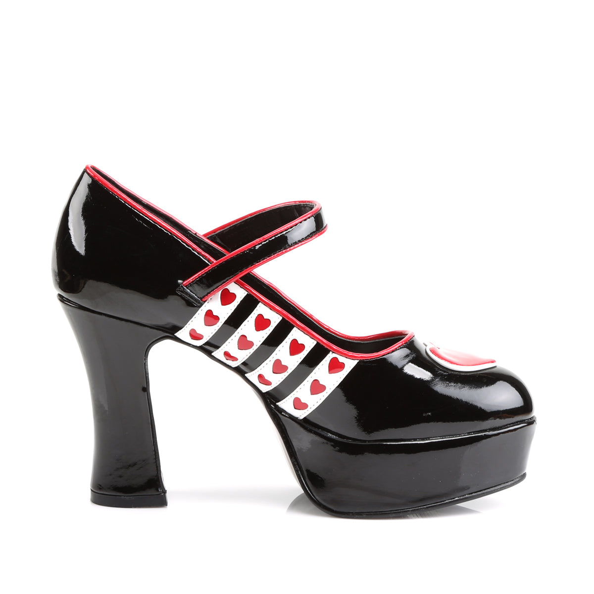 Funtasma Pompe da donna Queen-55 BLK-WHT-RED PAT