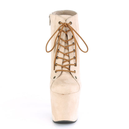 Pleaser Stivaletti da donna RADIANT-1005 Beige Faux Suede / Beige Faux Suede Suede