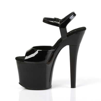 Pleaser Womens Sandals RADIANT-709 Blk Pat/Blk