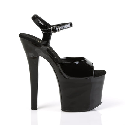 Pleaser Womens Sandals RADIANT-709 Blk Pat/Blk