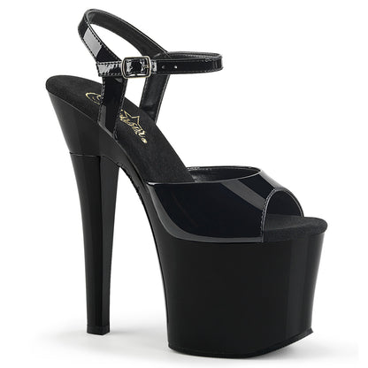 Pleaser Womens Sandals RADIANT-709 Blk Pat/Blk