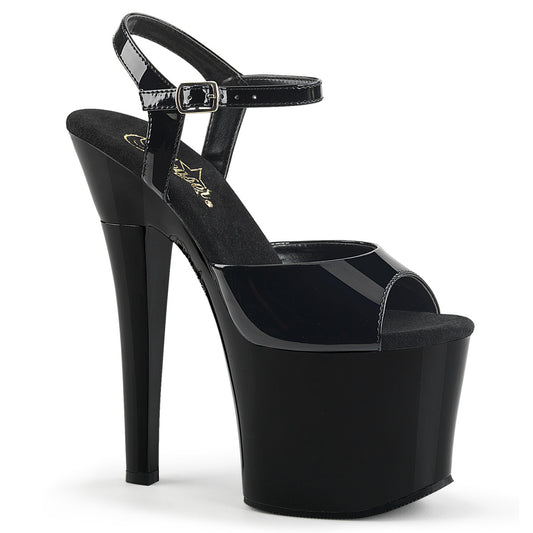 Pleaser Womens Sandals RADIANT-709 Blk Pat/Blk