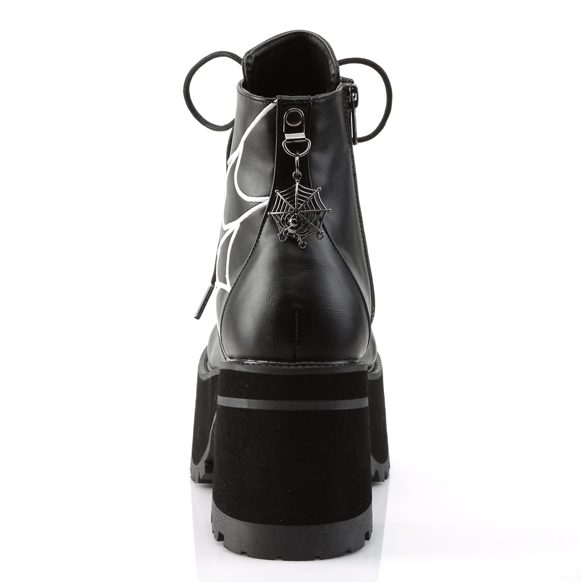 DemoniaCult Womens Ankle Boots RANGER-105 Blk Vegan Leather